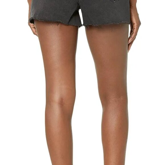 Reeve High-Rise Blank NYC Shorts Destructed Hem in Living Life Black Size 27 NWT - Picture 2 of 4